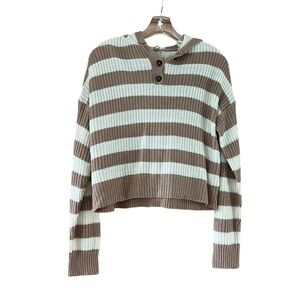 Brown and Cream Striped Sweater